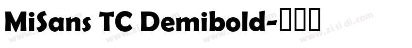 MiSans TC Demibold字体转换